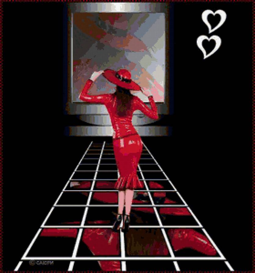 картина - девушка, образ, красота, женщина, гламур - предпросмотр