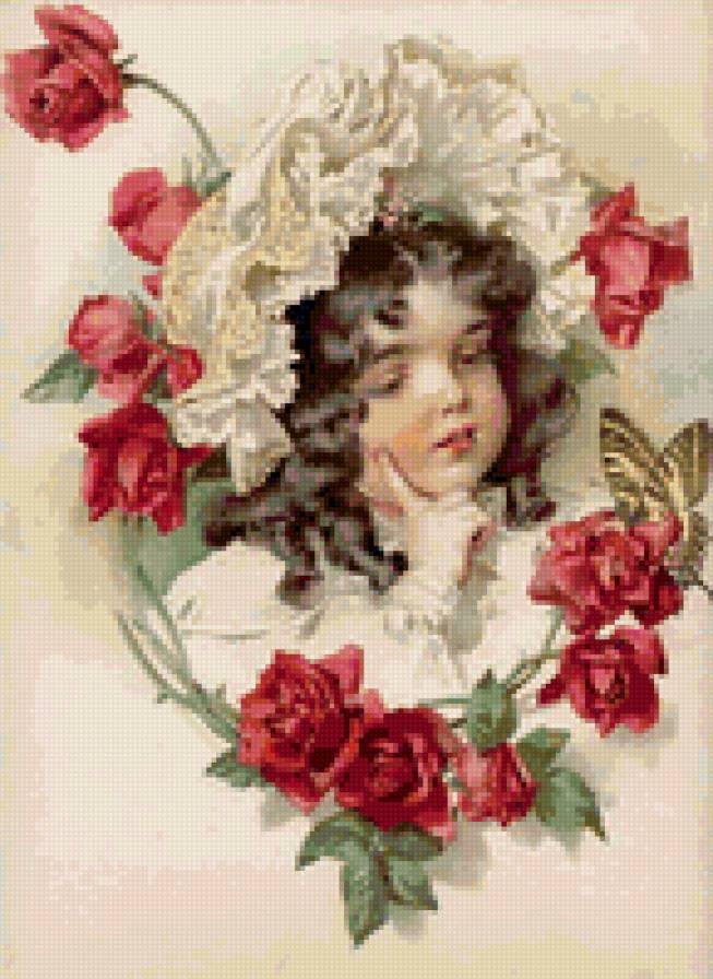 Девочка с бабочкой - люди - предпросмотр