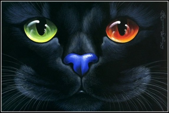 Эти глаза напротив - живопись, животные, коты - оригинал