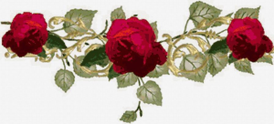 бордюр розы - предпросмотр