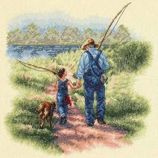 Схема вышивки «Рыбалка»