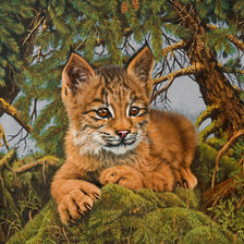 Схема вышивки «лесной детёныш»