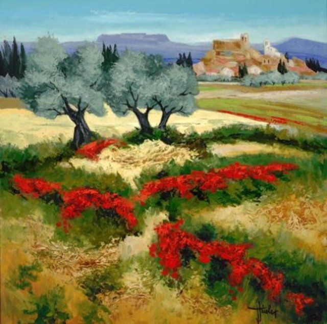 Цветение маков - jean triolet, живопись - оригинал