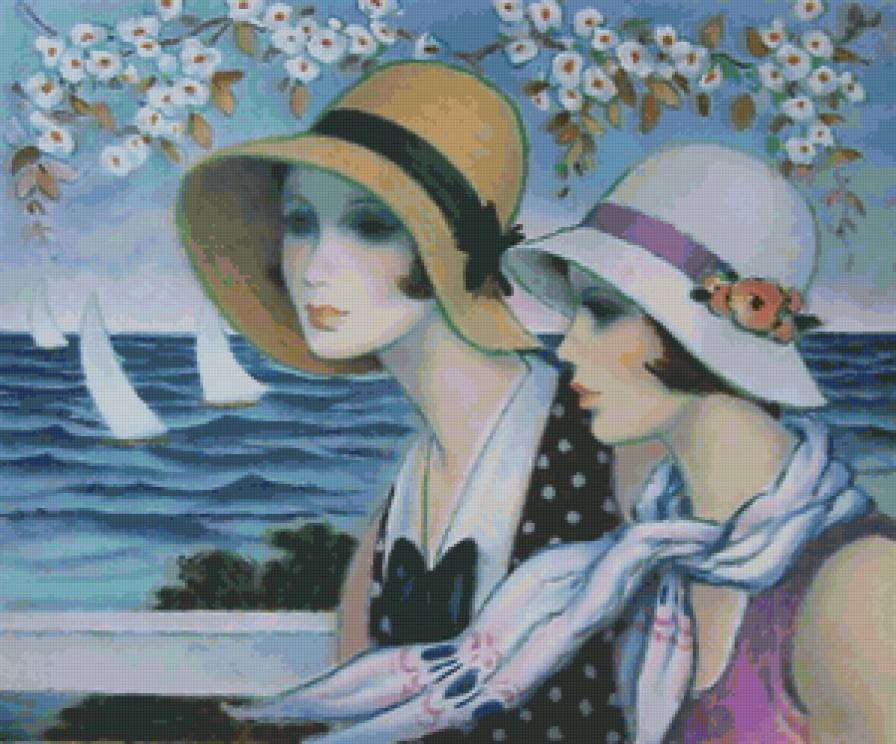 Ретро - женский образ, живопись, francois batet - предпросмотр