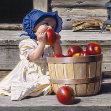 Схема вышивки «Девочка»