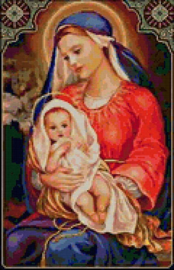 мать с младенцем - мать, мадонна, женщина, младениц, ребенок - предпросмотр