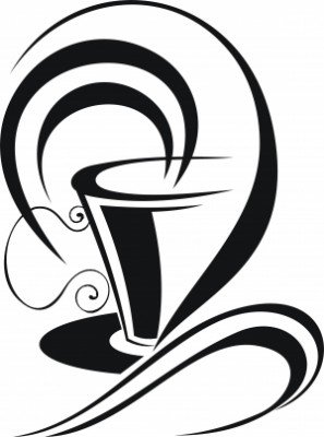 філіжанка кави - на кухню, чашка, кофе, монохром - оригинал