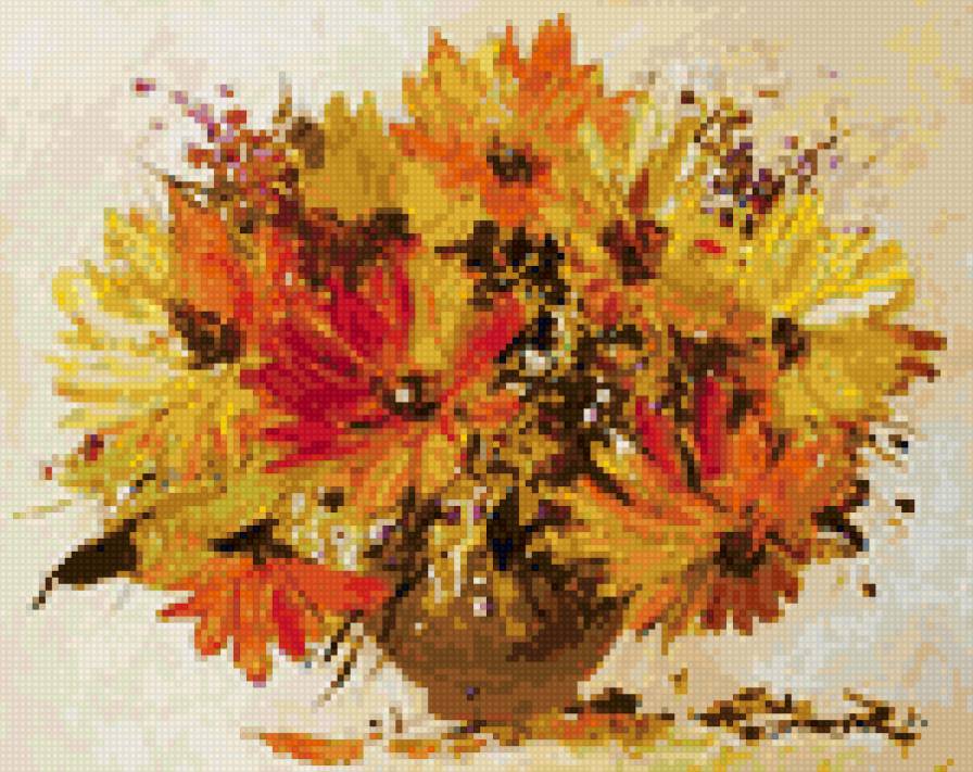 осенний букет. - осень, цветы, букет - предпросмотр