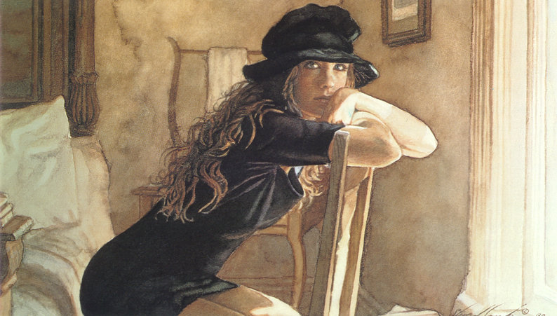 Девушка  в черной шляпке - девушка, эротика - оригинал
