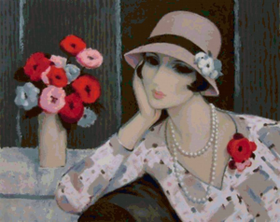 Ретро - женский образ, живопись, francois batet - предпросмотр