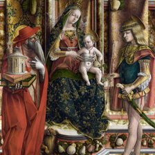 Оригинал схемы вышивки «La Madonna della Rondine (The Madonna of the Swallow)» (№121102)