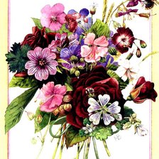Оригинал схемы вышивки «букет цветов» (№121134)