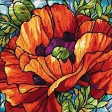 Схема вышивки «Мак»