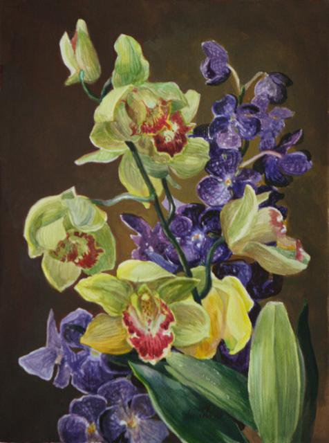 Серия "Букет" - орхидеи, букет, цветы - оригинал