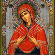 Схема вышивки «Богородица Семистрельная»