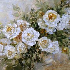 Оригинал схемы вышивки «Белые розы» (№121450)