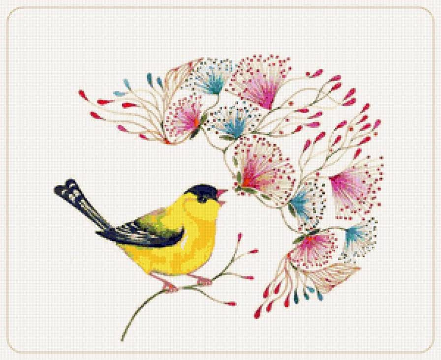 Серия "Птицы в узорах" - птицы, узоры, синицы - предпросмотр