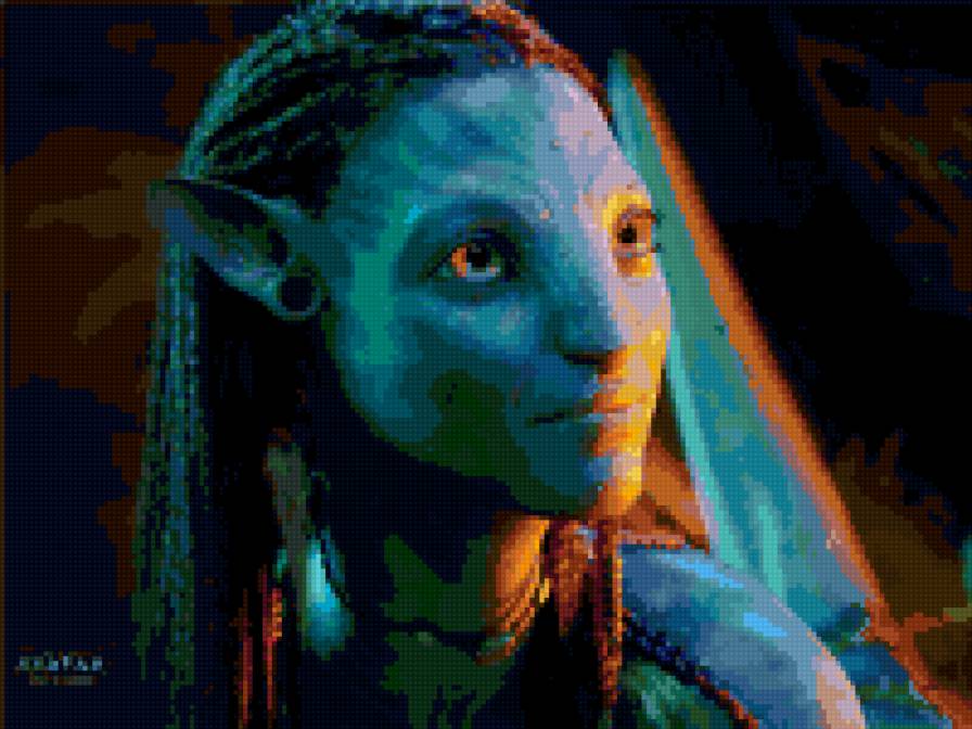 Кадр из фильма "Аватар." Найтири. - женщина, кино, герой, фильм, кадр - предпросмотр