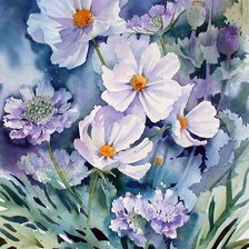 Схема вышивки «акварель»