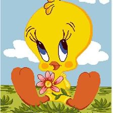 Схема вышивки «tweety»