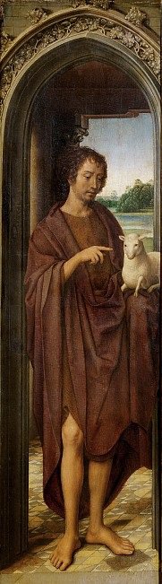 богоматерь с младенцем-1 ч - картина, живопись, девушка, святая, триптих, икона - оригинал