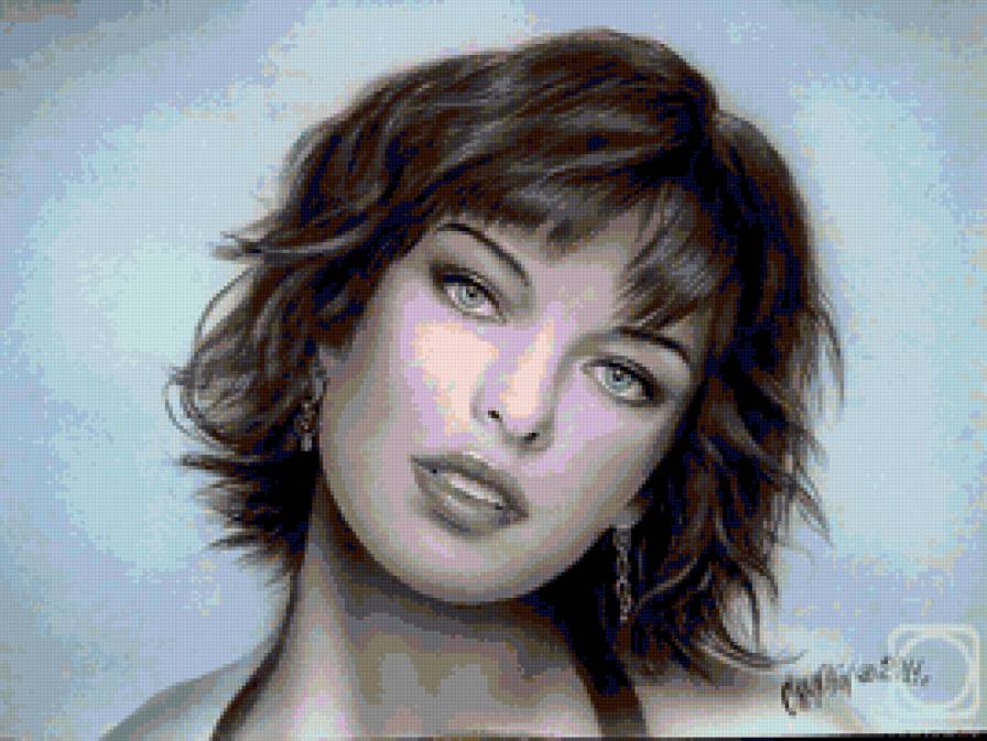 Портрет Милы Йовович - портреты - предпросмотр