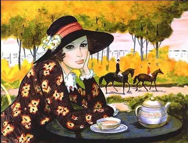 Ретро - женский образ, живопись, francois batet - оригинал