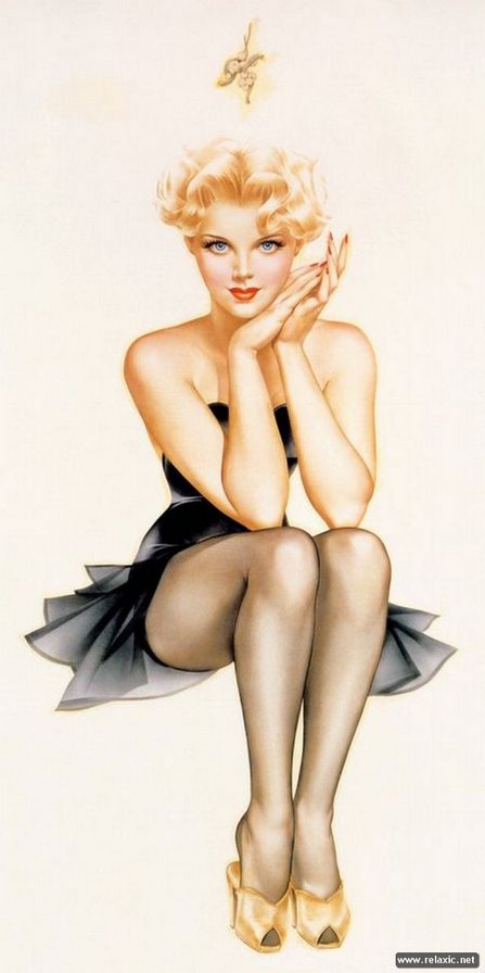 в стиле пин-ап - девушка - оригинал