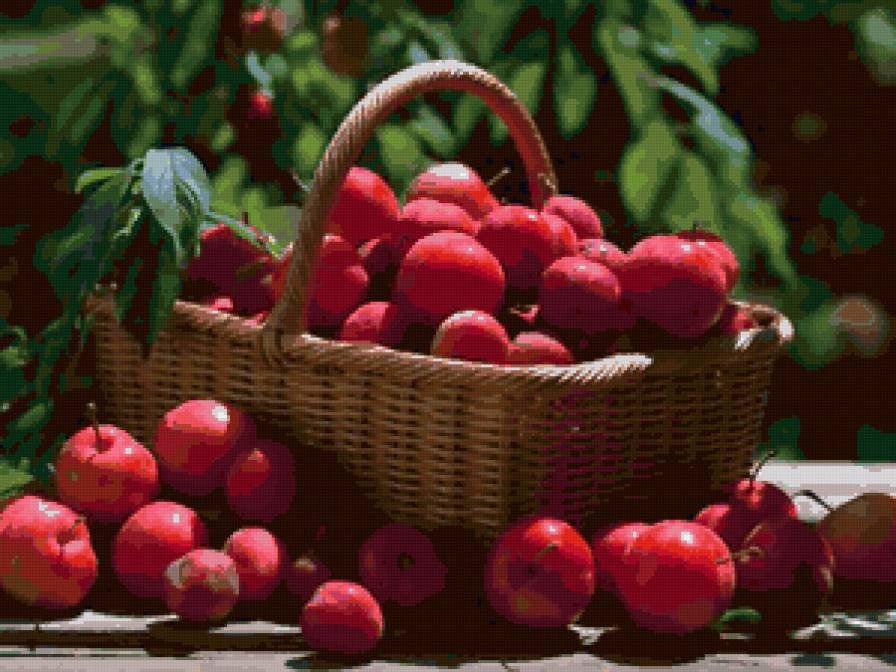 Корзина с яблоками - яблоки - предпросмотр