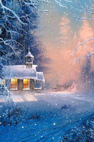 №122883 - вечер, зима - оригинал