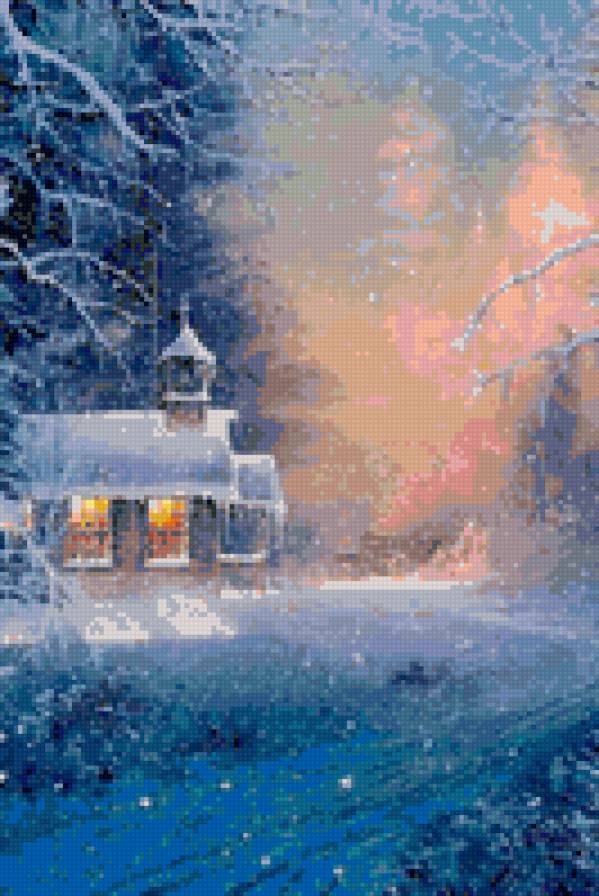 №122883 - вечер, зима - предпросмотр