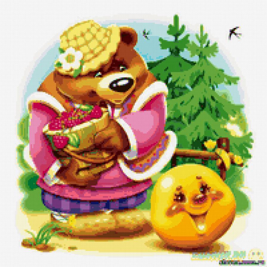 колобок - детская, мишка, сказки - предпросмотр