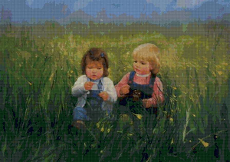 Серия "Очаровашки" - лето, пейзаж, дети - предпросмотр