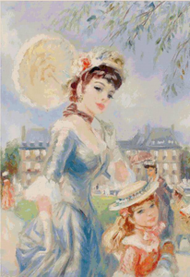 Семья - дети, девушка, пейзаж - предпросмотр