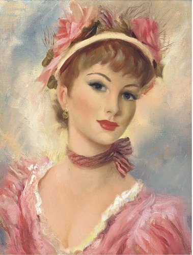 В розовом - девушка - оригинал