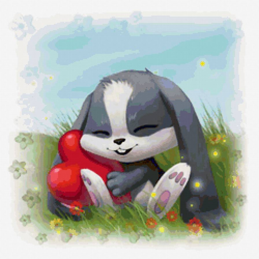 зайка - детское, зайка, животное, нарисованное - предпросмотр