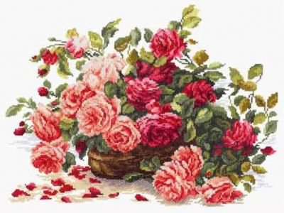 букет - розы, цветы, корзина с цветами - оригинал