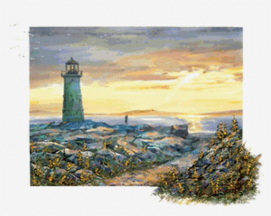 Серия "Пейзаж. Море" - море, маяк, пейзаж - предпросмотр