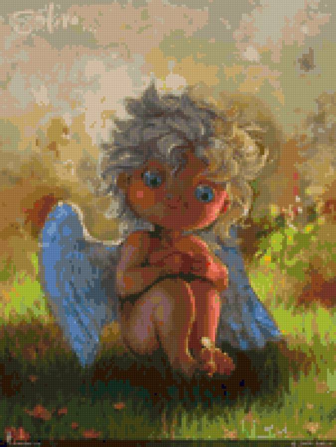 ангелочек 1 - лето, ангел, крылья - предпросмотр