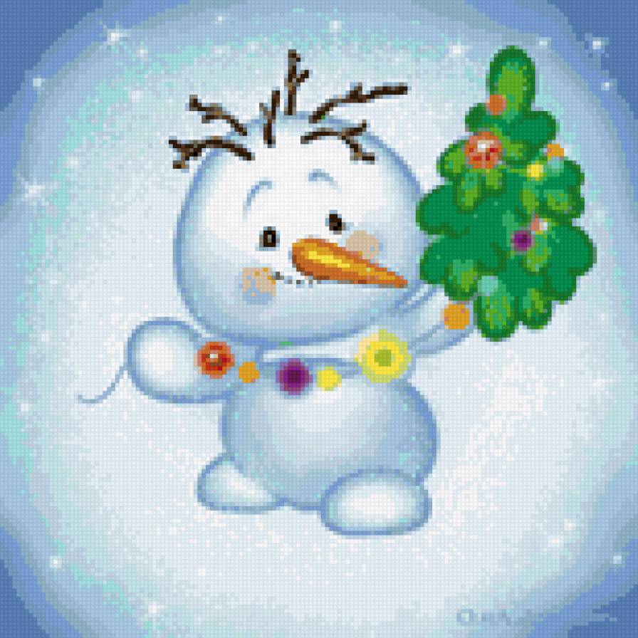 Снеговичок - снеговик, снеговики, новый год, для детей, рождество - предпросмотр