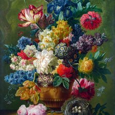 Оригинал схемы вышивки «Flowers in a Vase (1)» (№124095)