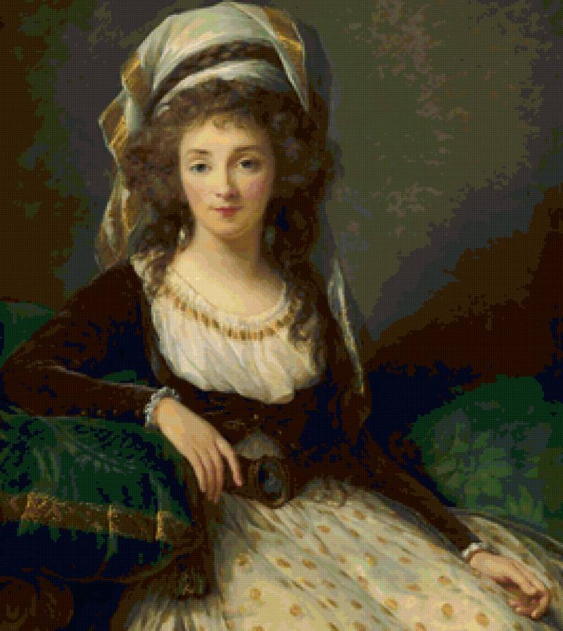 Мадам де Агессё де Френ - живопись, картина, портрет, девушка - предпросмотр