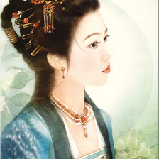 Оригинал схемы вышивки «Китаянка» (№124250)