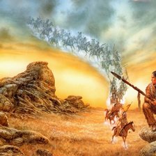 Схема вышивки «индейцы»