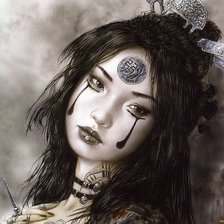 Схема вышивки «Девушка»