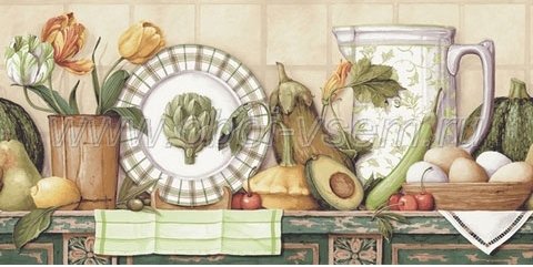 Для кухни - овощи, картинка для кухни, посуда - оригинал