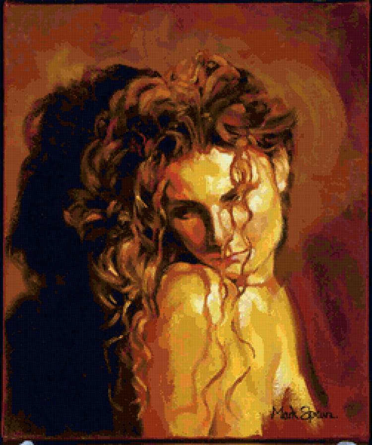 Портрет девушки - картина, женщина, портрет, девушка - предпросмотр