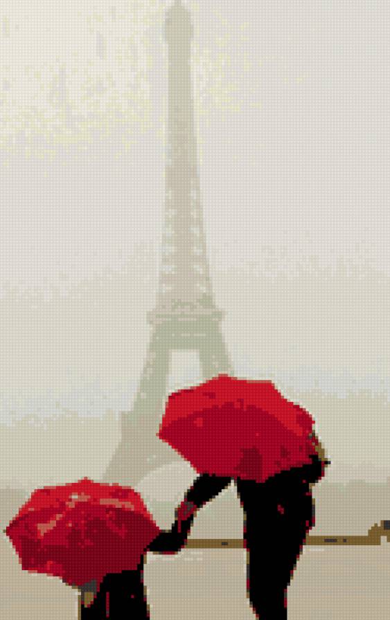 пара с зонтами - предпросмотр