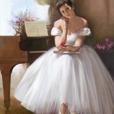 Схема вышивки «балерина»