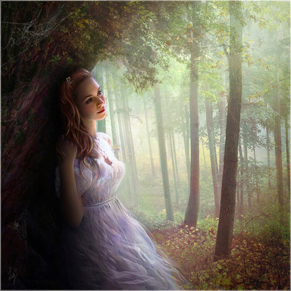 девушка - природа, лес, девушка - оригинал